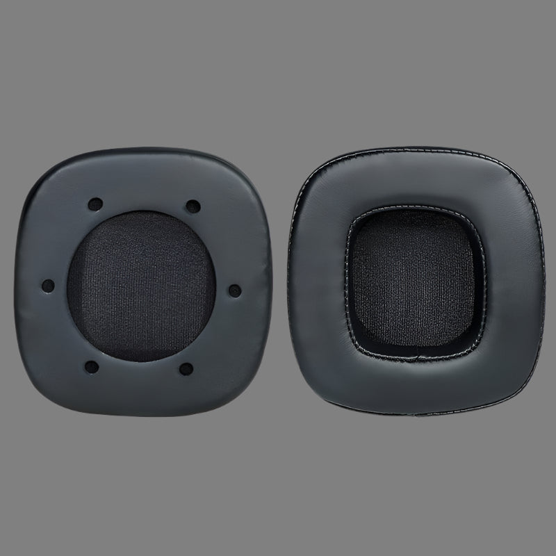 Breathable Sponge Headphone Covers Black Leather 1 Pair