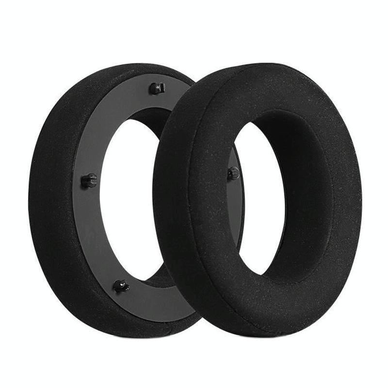 Breathable Leather Headset Cover For Focal Clear Mg Pro Black Fibre Two Pack