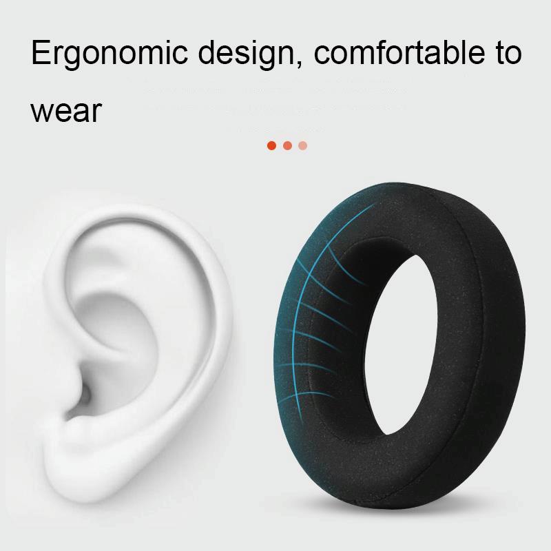 Breathable Leather Headset Cover For Focal Clear Mg Pro Fiber Gray 2 Pack