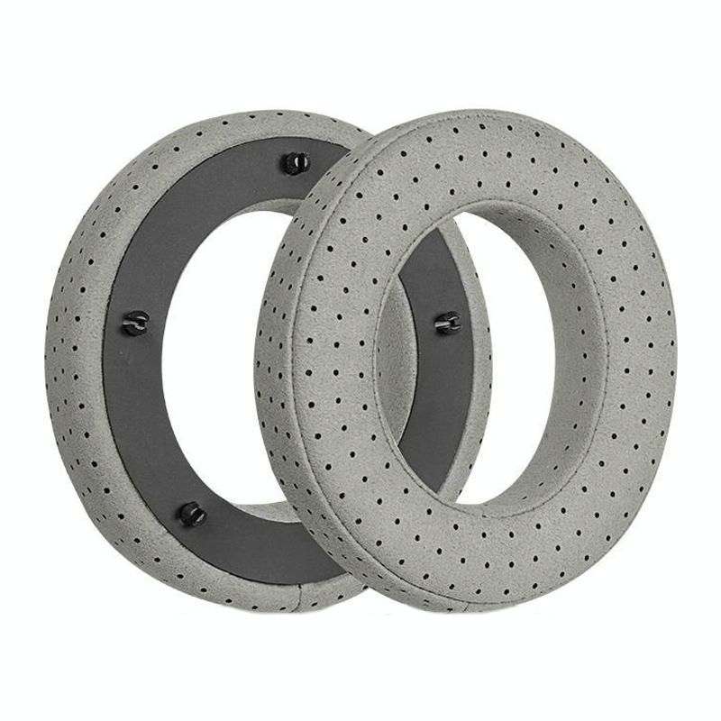 Breathable Leather Headset Cover For Focal Clear Mg Pro Fiber Gray 2 Pack
