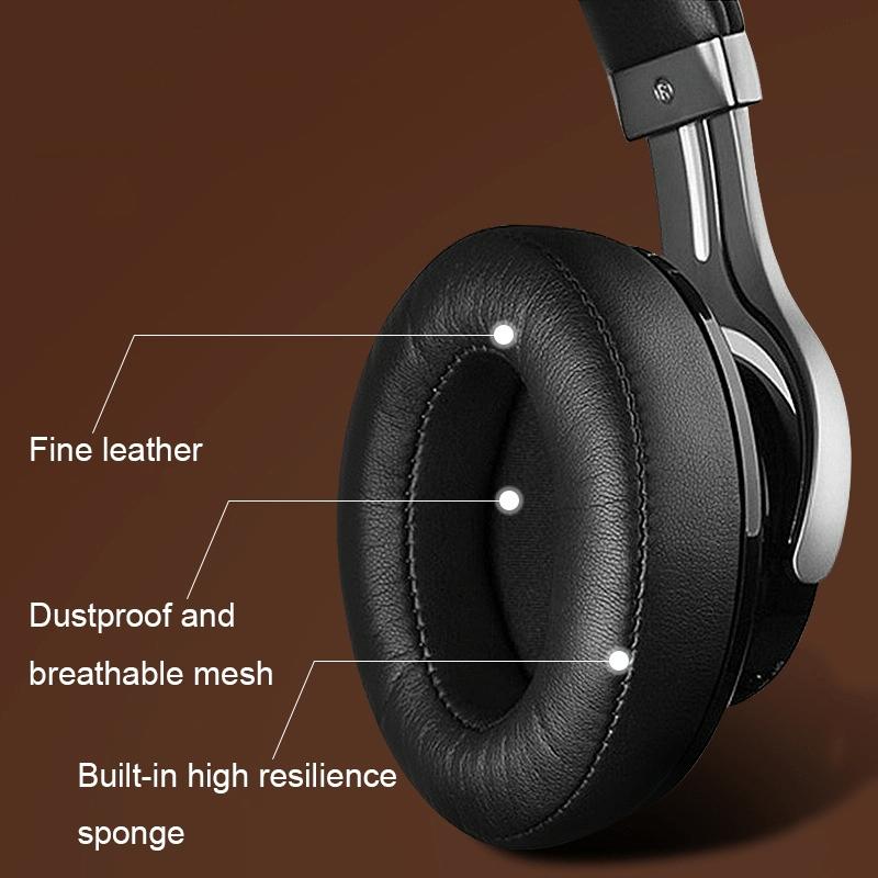 Soft Breathable Headset Covers Brown Protein Leather For Over Ear Headphones 2 Pack