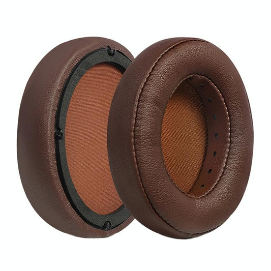 Soft Breathable Headset Covers Brown Protein Leather For Over Ear Headphones 2 Pack
