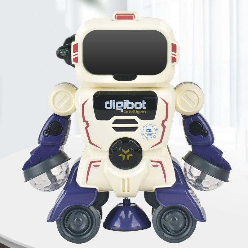 Blue Mechanical Robot Toy With Sound And Light For Children Robots Space Toys