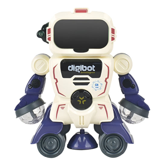 Blue Mechanical Robot Toy With Sound And Light For Children Robots Space Toys