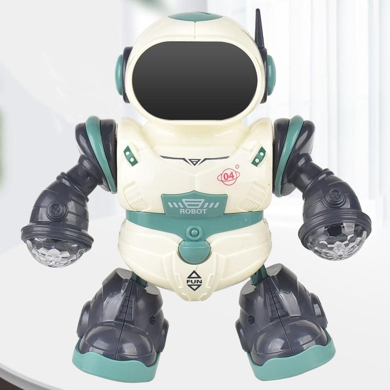 Smart Sound And Light Mechanical Robot Toy In Green For Children