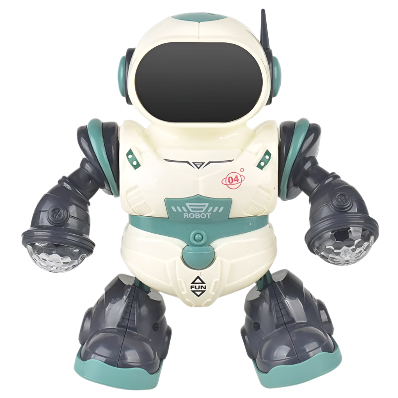 Smart Sound And Light Mechanical Robot Toy In Green For Children