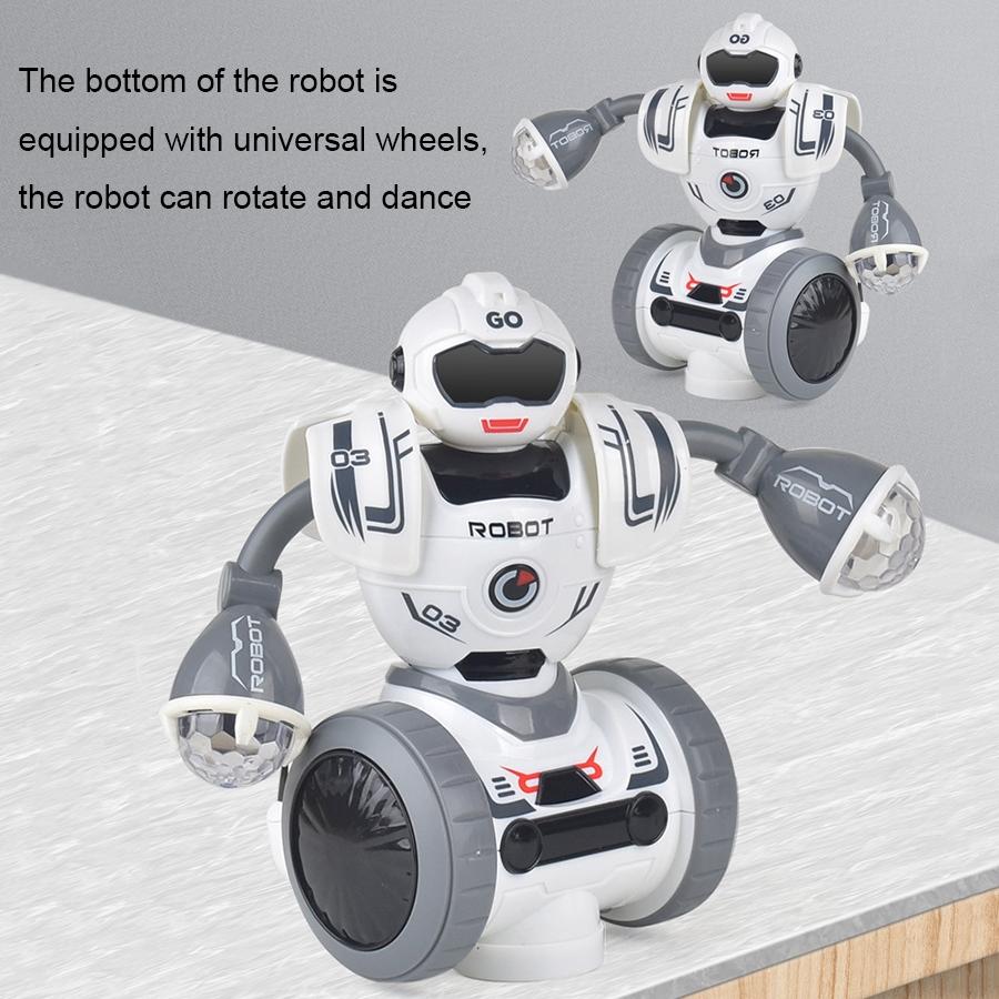 Smart Sound And Light Mechanical Robot Toy In Green For Children