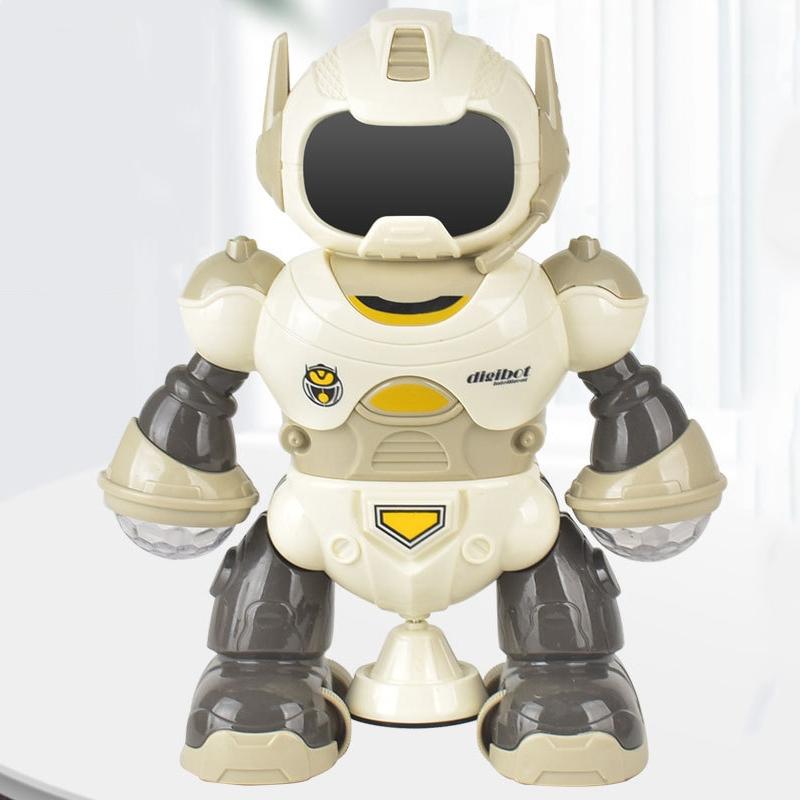 Smart Sound And Light Robot Toy For Children In Yellow