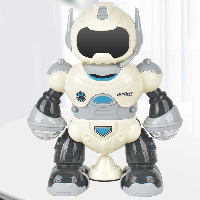 Smart Sound And Light Mechanical Robot Toy In Blue With Interactive Features