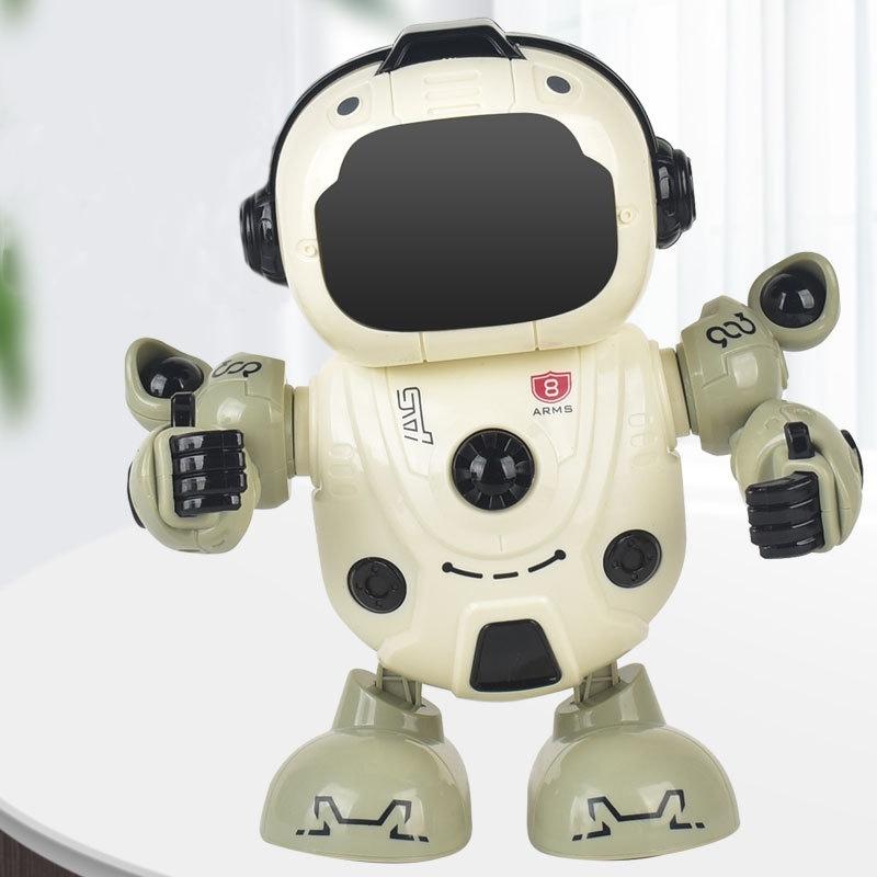 Smart Sound & Light Robot Toy Intelligent Early Education Mechanical Green 8