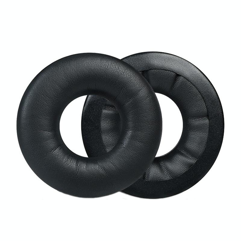 Black Headset Sponge Cover For Sennheiser Hd25 Series Leather And Pair