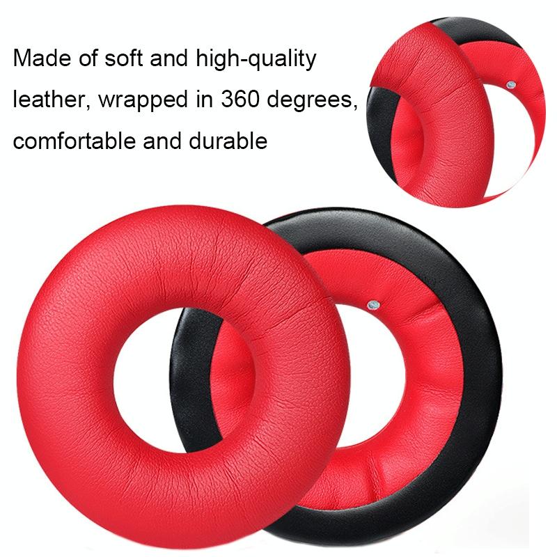 Black Headset Sponge Cover For Sennheiser Hd25 Series Leather And Pair