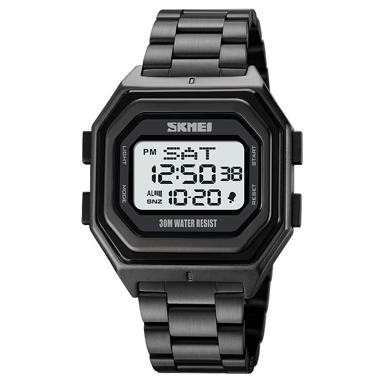 Veile Studios Multi Functional Outdoor Men's Watch With Electronic Timing And Steel Band