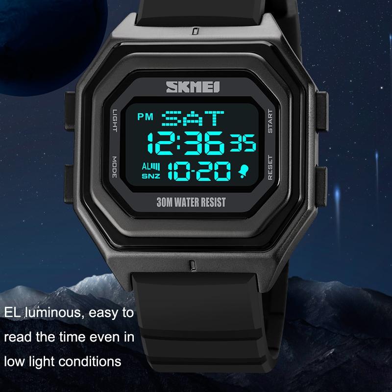 Veile Studios Multi Functional Outdoor Men's Watch With Electronic Timing And Steel Band