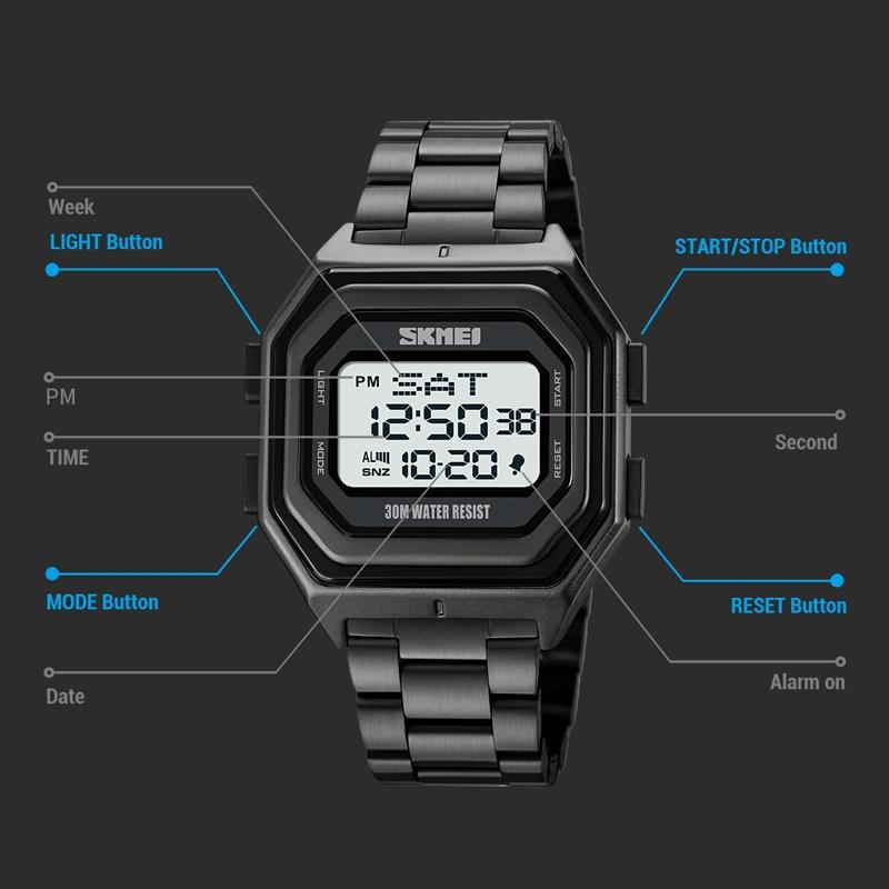 Veile Studios Multi Functional Outdoor Men Watch Electronic Timing