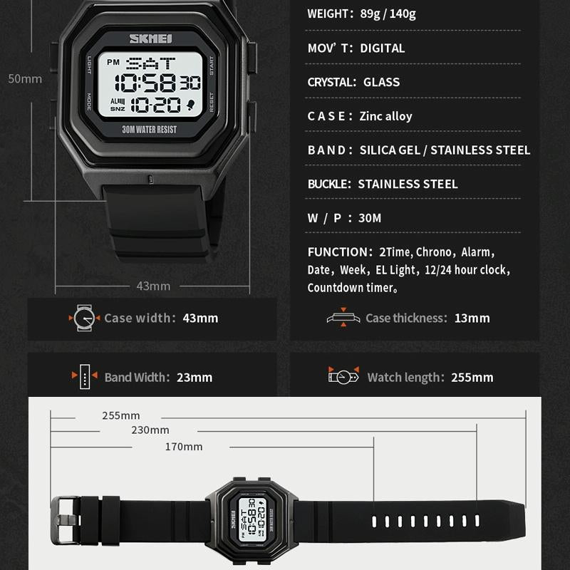 Veile Studios Multi Functional Outdoor Men Watch Electronic Timing