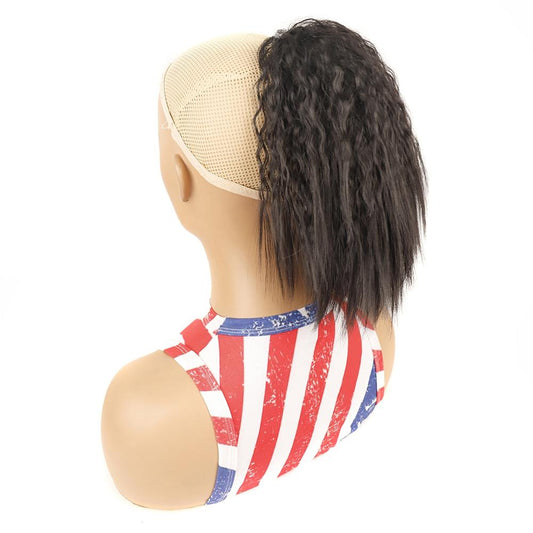 Short Fluffy Drawstring Perm Curly Ponytail Wig In Colour 2