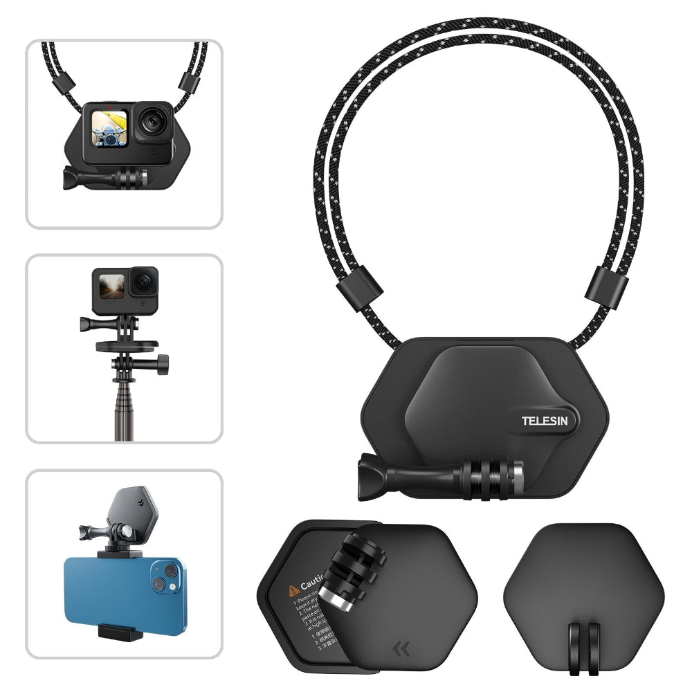 Quick Release Magnetic Camera Mount Compact For Sports Cameras And Smartphones