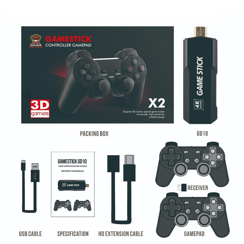 Wireless 4K Tv Game Console With 15000 Games 32Gb Storage For Ultimate Gaming Experience