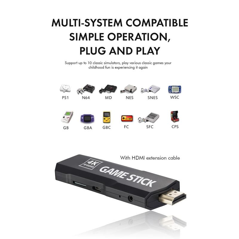 Wireless 4K Tv Game Console With 40K Games And 128Gb Storage Capacity