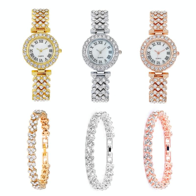 Veile Studios Gold Roman Diamond Women Quartz Watch Elegant Design With Accurate Timekeeping