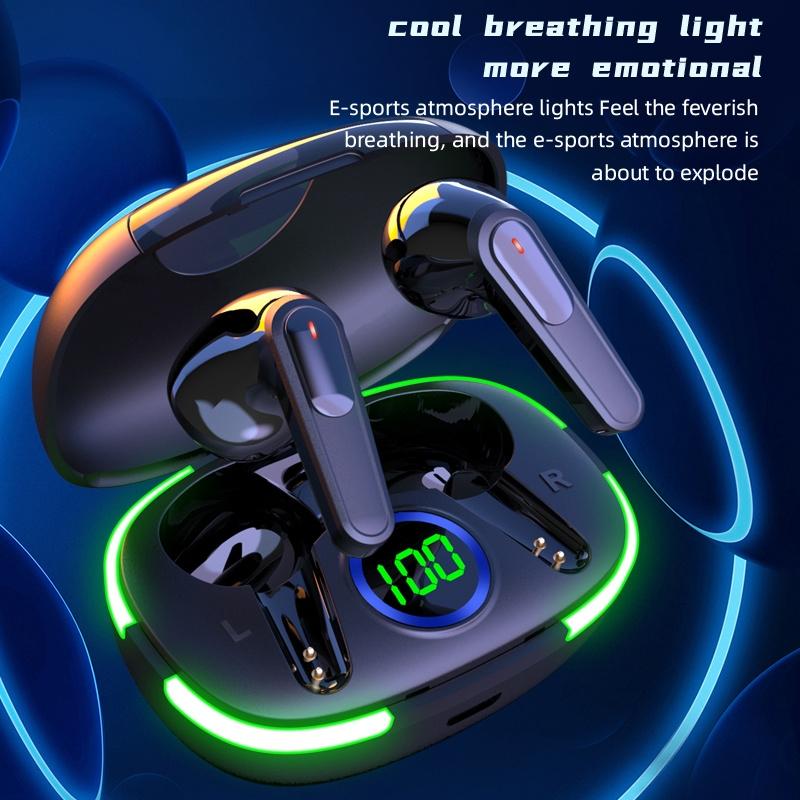 Wireless True Stereo Bluetooth Earphones With Noise Reduction For Sports And Gaming