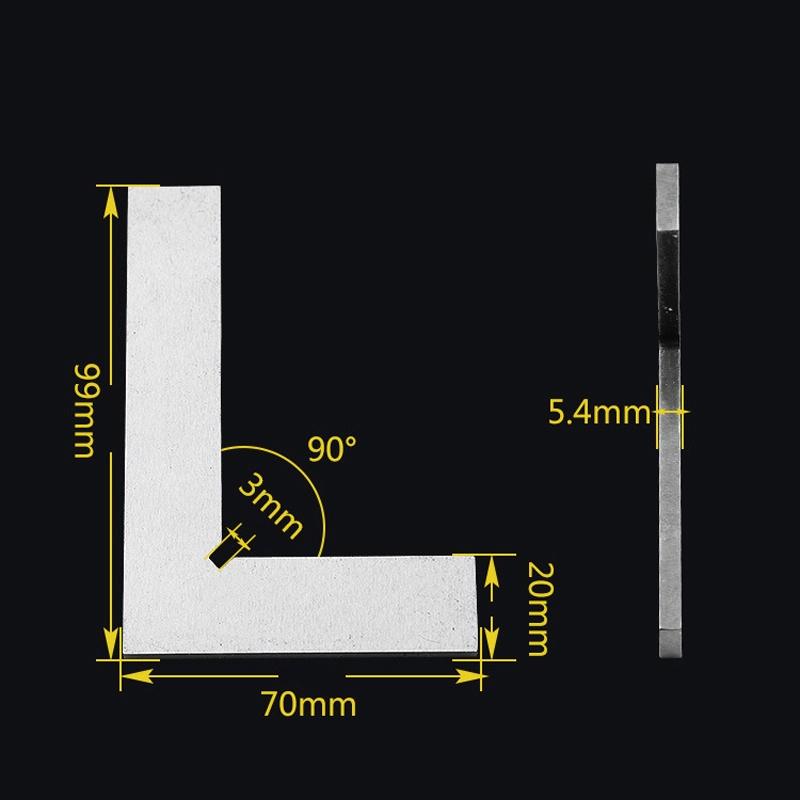 90 Degree Carbon Steel Right Angle Ruler One Piece 100 Centimetre By 70