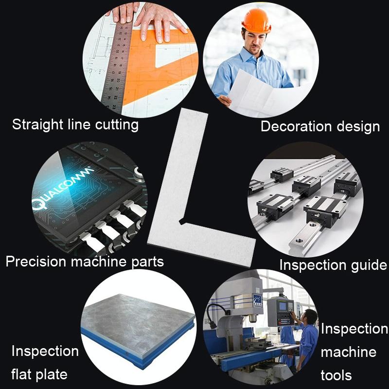 90 Degree Carbon Steel Right Angle Ruler One Piece 100 Centimetre By 70