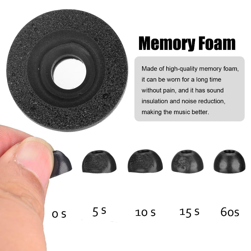 Six Pack Memory Foam Earplugs For Anker Liberty Air Headphones In Three Sizes