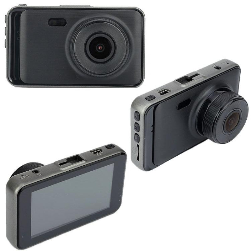 1080P Hd Dual Lens Driving Recorder With Motion Detection 3 Inch Display