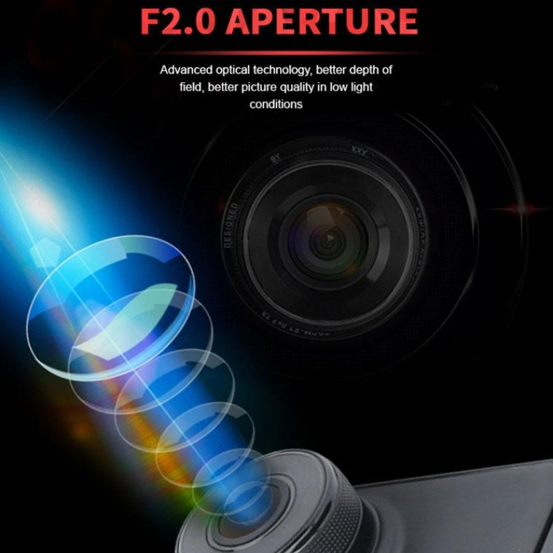 1080P Hd Dual Lens Driving Recorder With Motion Detection 3 Inch Display