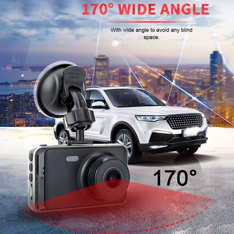 1080P Hd Dual Lens Driving Recorder With Motion Detection 3 Inch Display