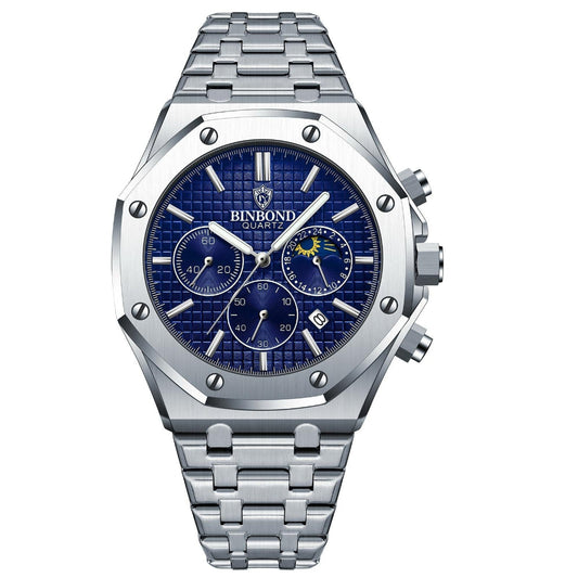 Veile Studios Serrano Au Waterproof Multifunctional Business Quartz Watch Luminous Stylish Elegant Timepiece