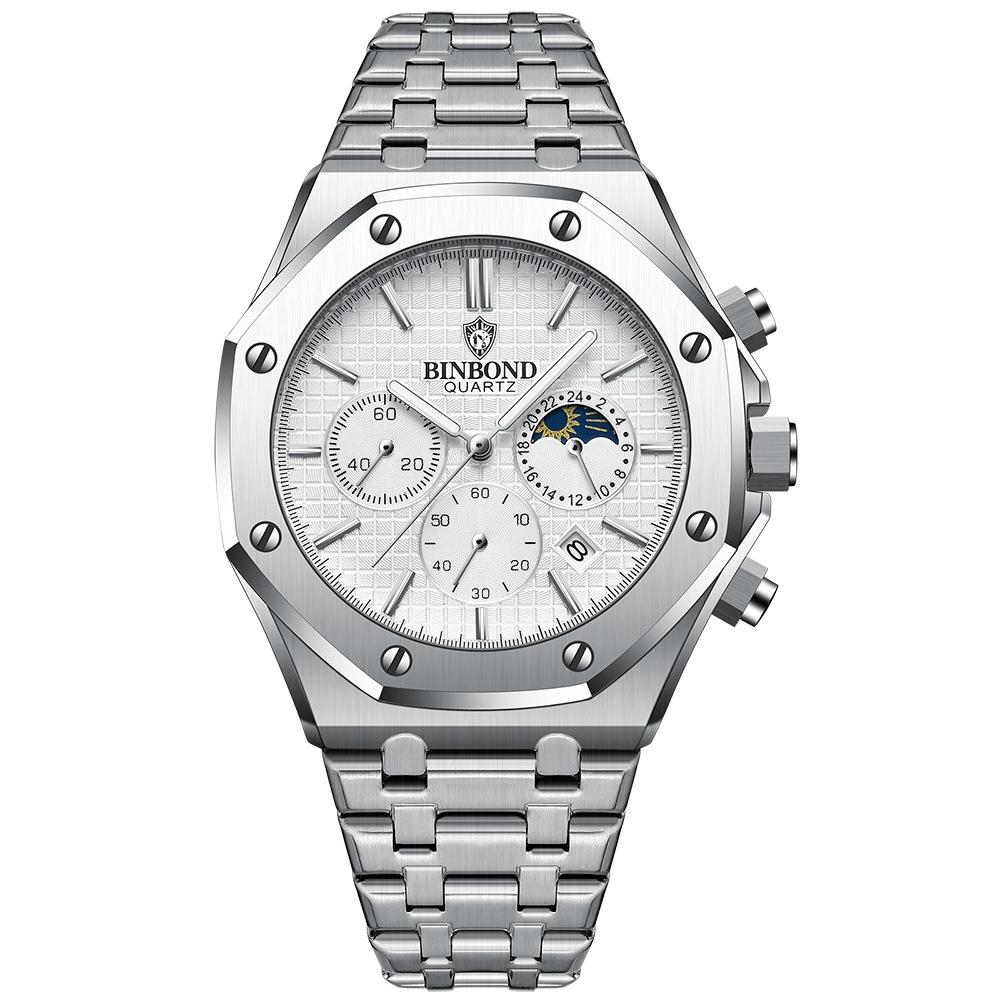 Waterproof Multifunctional Business Quartz Wristwatch With Luminous Display