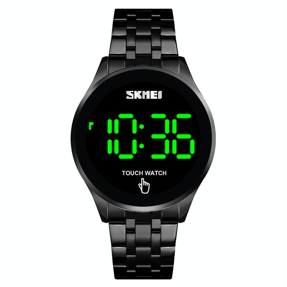 Stainless Steel Touch Screen Led Watch With Waterproof Functionality