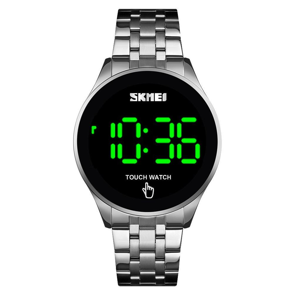 Veile Studios Stainless Steel Led Touch Watch Silver Simple Design