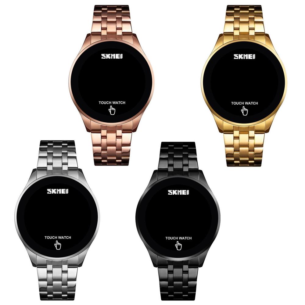 Veile Studios Stainless Steel Led Touch Watch Silver Simple Design