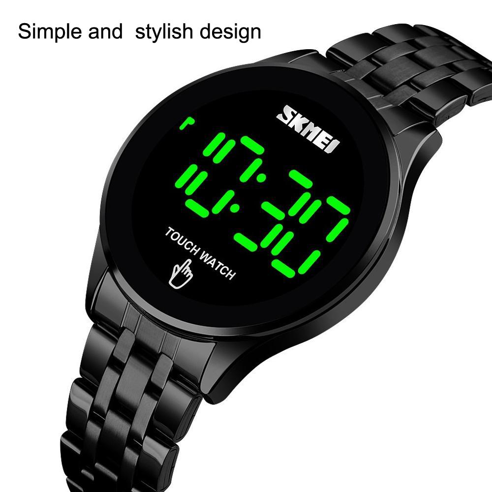 Veile Studios Stainless Steel Led Touch Watch Silver Simple Design