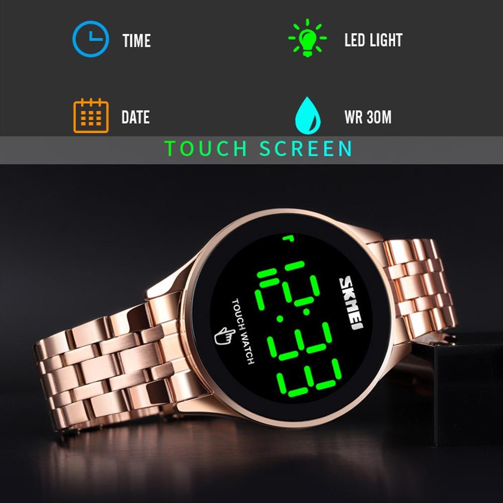 Veile Studios Stainless Steel Led Touch Watch Silver Simple Design
