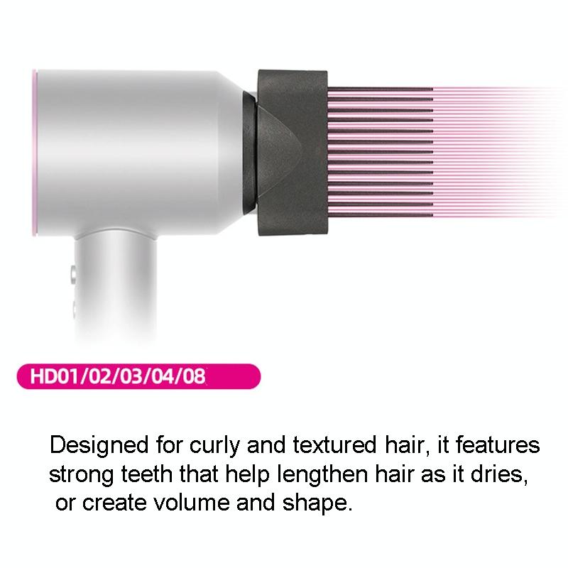 For Dyson Hair Dryer Styling Tool With Wide Tooth Comb And Smoothing Nozzle