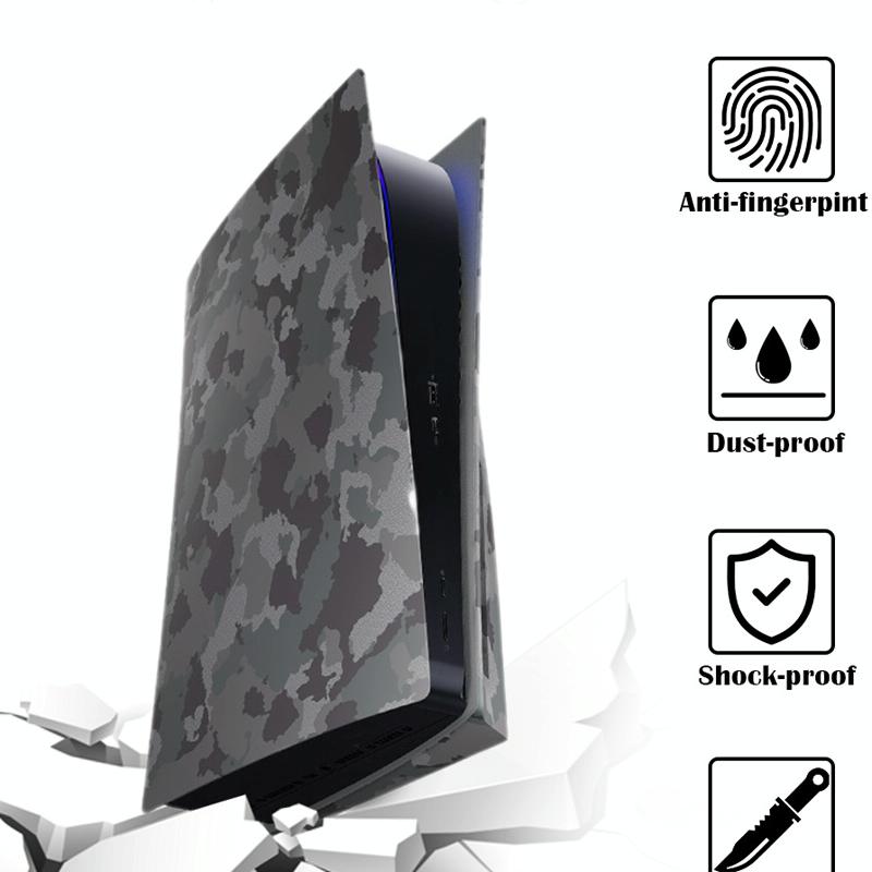Camouflage Shell Protective Cover For Playstation 5 Cd Rom Console