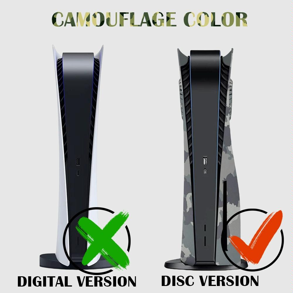 Camouflage Shell Protective Cover For Playstation 5 Cd Rom Console