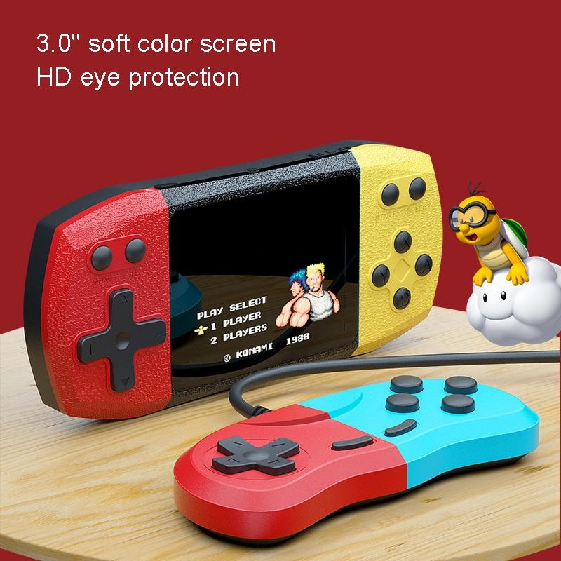 3 Inch Horizontal Screen Pocket Console With 620 Games Double Player Red Blue