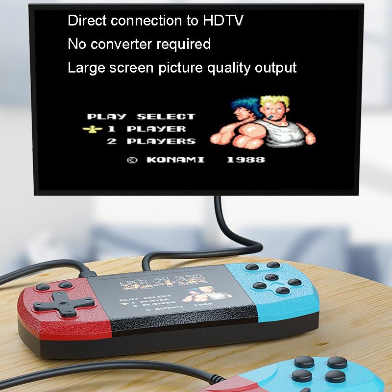 3 Inch Horizontal Screen Pocket Console With 620 Games Double Player Red Blue
