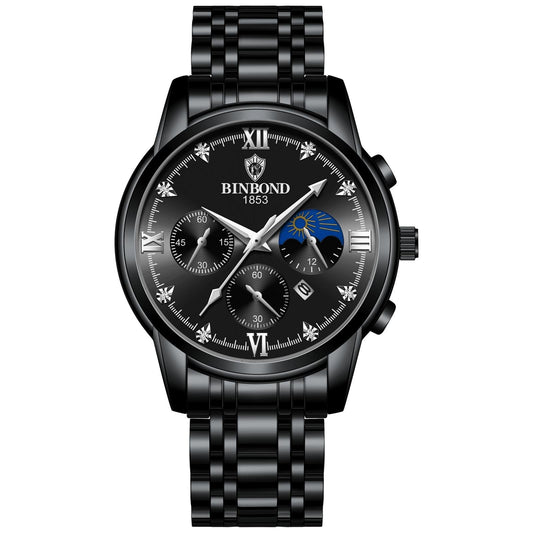 Waterproof Luminous Quartz Wristwatch For Men With Calendar And 30 Metre Resistance