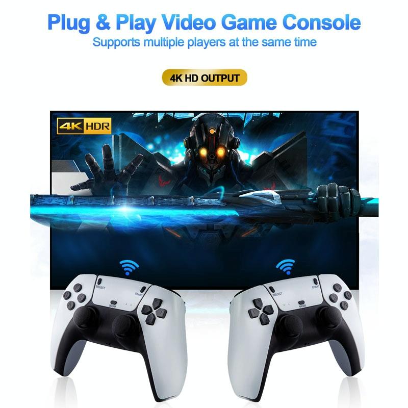 Wireless 2.4G Arcade Mini Console With Sixty Four Gigabytes Storage And Ten Thousand Games