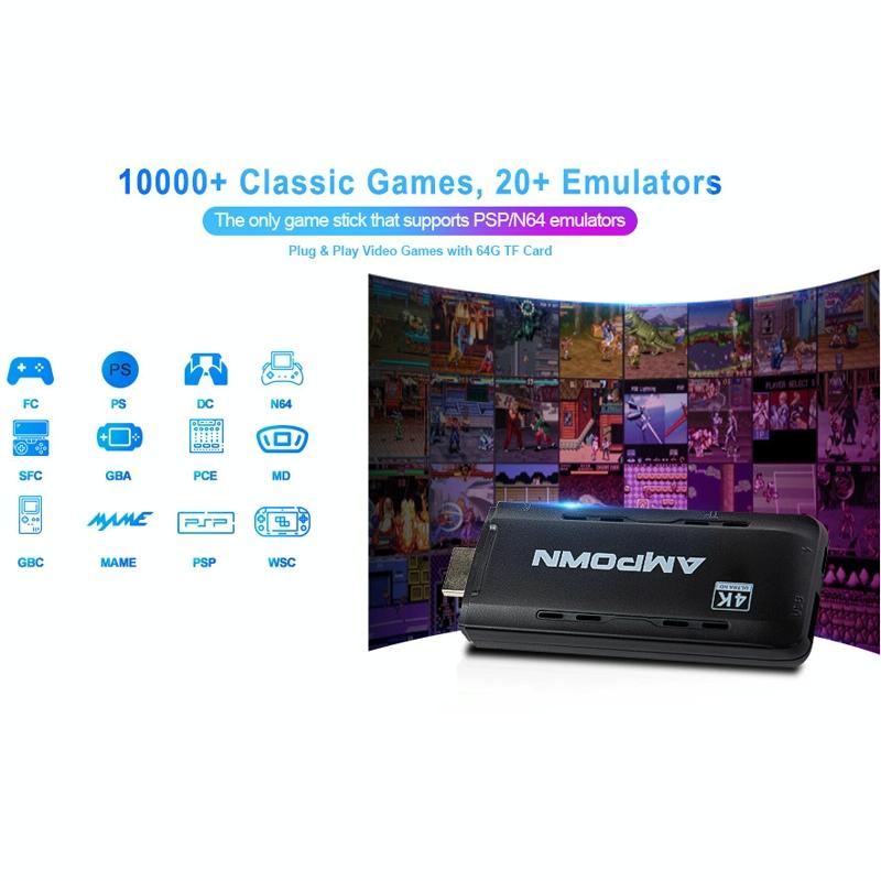 Wireless 2.4G Arcade Mini Console With Sixty Four Gigabytes Storage And Ten Thousand Games
