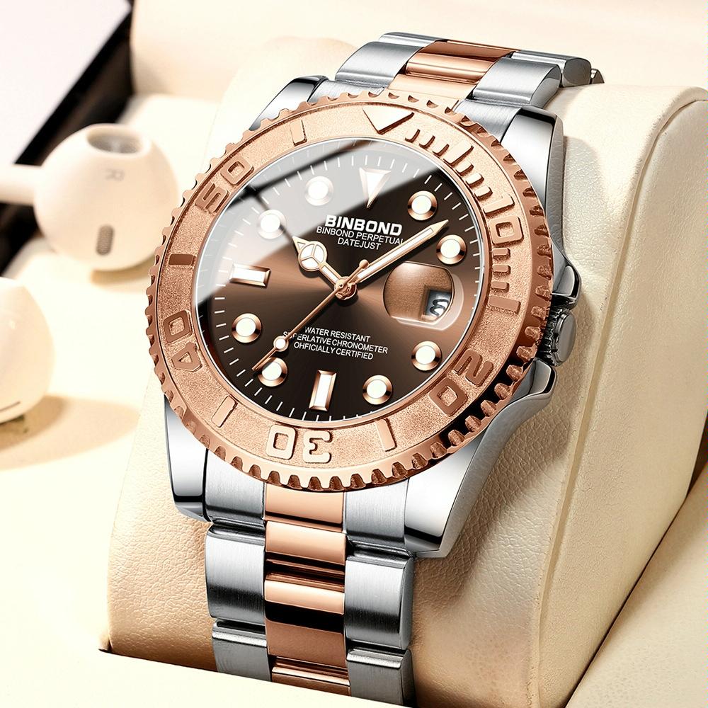 Veile Studios Rose Gold Luminous Quartz Sports Watch 30 Metres Waterproof