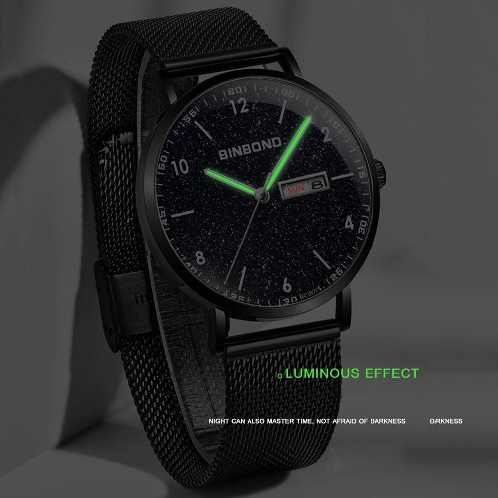 Veile Studios Waterproof Ultra Thin Quartz Luminous Starry Watch With 30 Metres Resistance