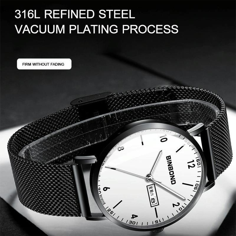 Veile Studios Ultra Thin Waterproof Quartz Watch With Luminous Starry Design